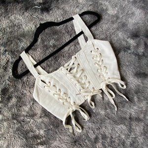 The Vixen Mini Denim Corset Top